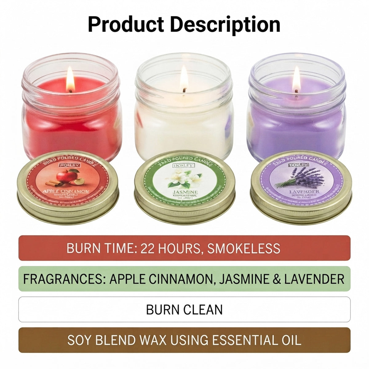 Hosley Scented Candles Gift Set