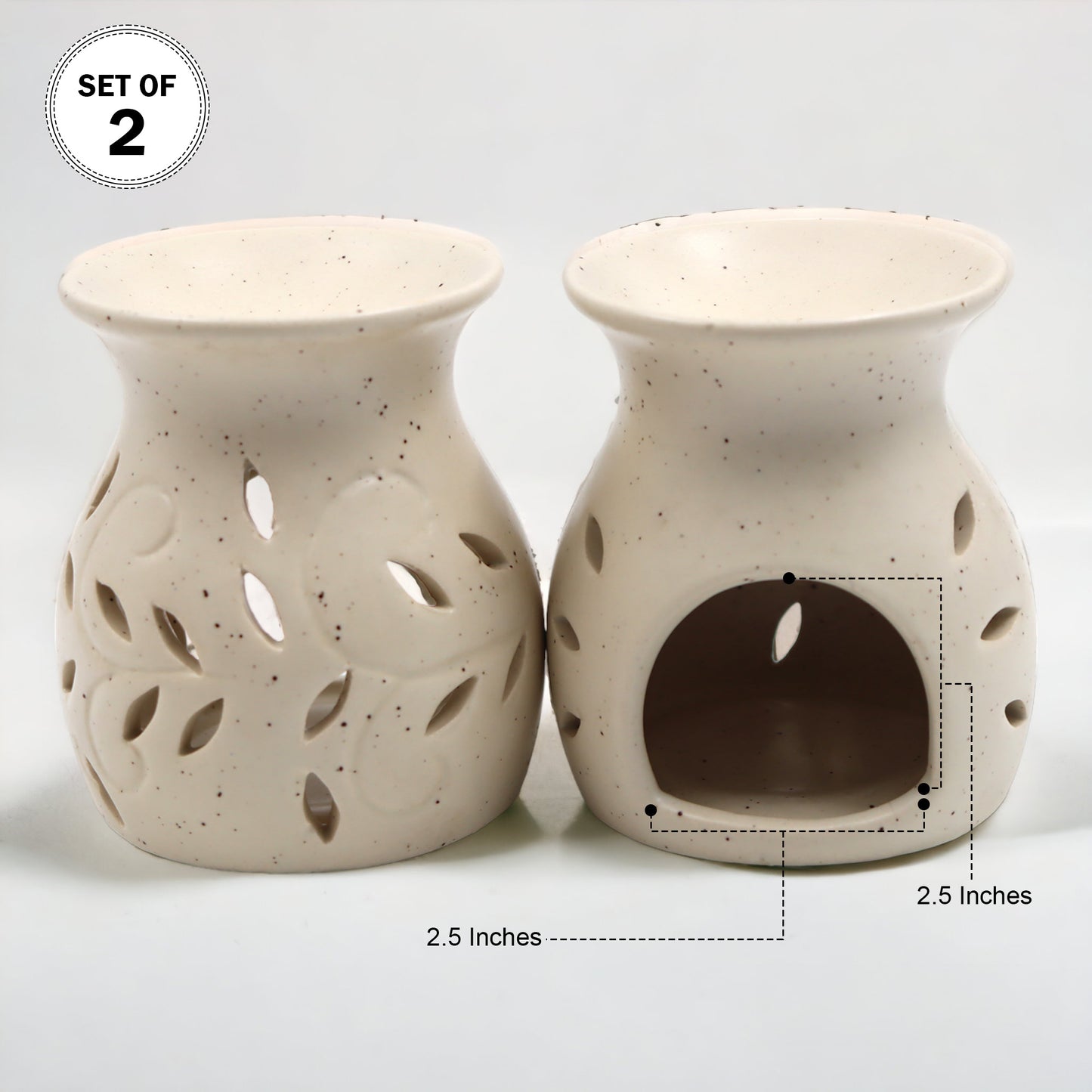 Hosley Ceramic Oil Warmer - Set Of 2