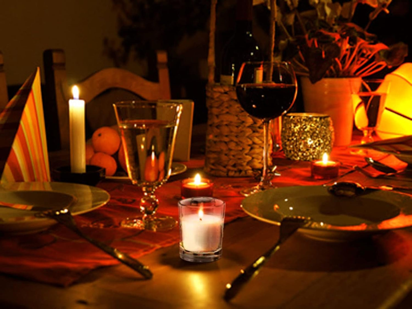 Set of 12 Hosley® Unscented, 1.6 Oz wax each, Glass Candles