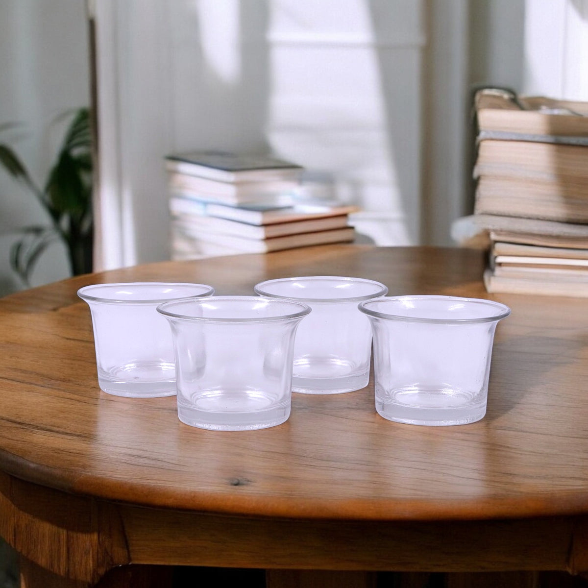Hosley Set of 4 Glass Cups (Butter Pot)