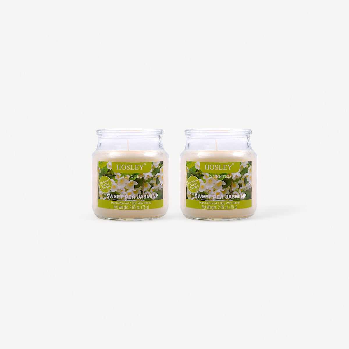 Hosley Set of 2 Sweet Pea Jasmine 2.65 Oz (75g)