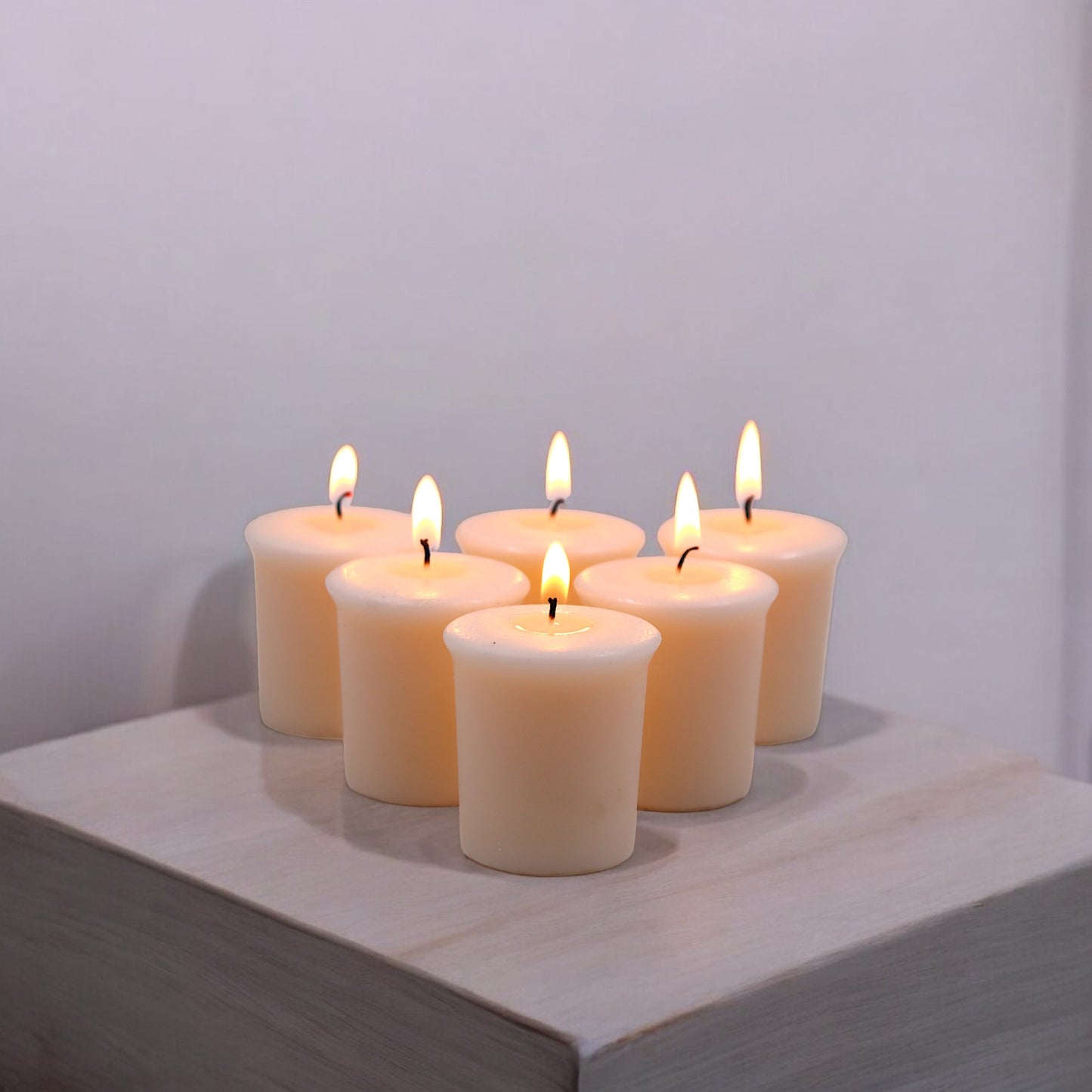 Set of 6 Hosley® 15 Hours Burn Time Each Unscented Votive Candles