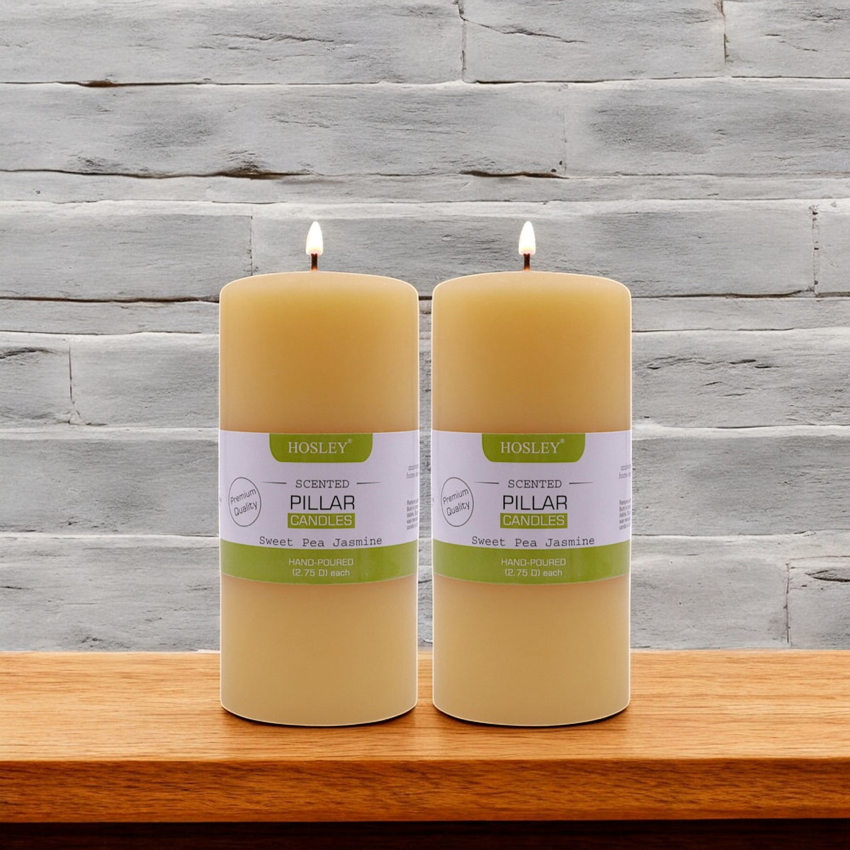 Hosley Set of 6Inchs Pillar Candles