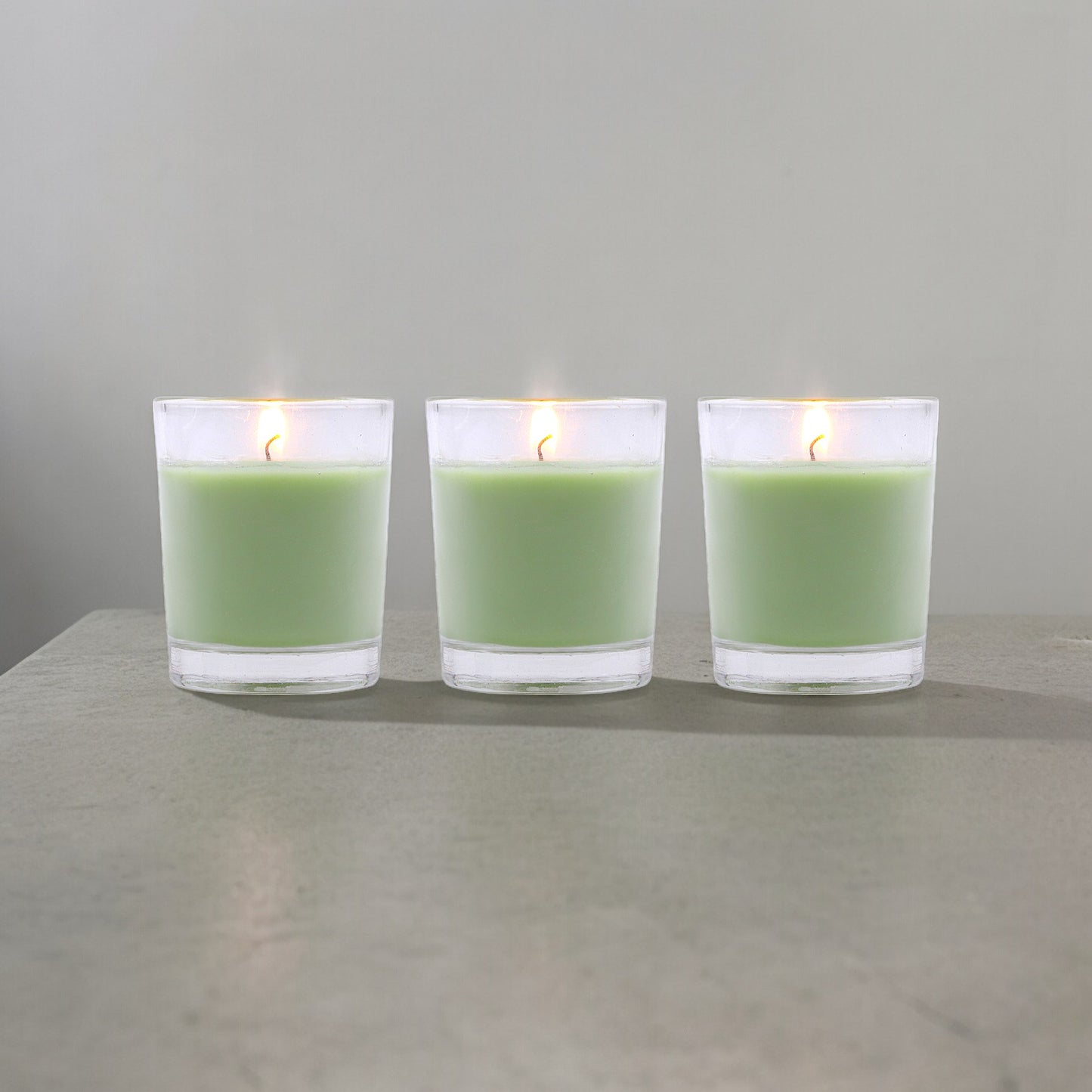 Set of 3 Hosley® Highly Fragranced Fresh Bamboo Filled Glass Candles, 1.6 Oz wax each