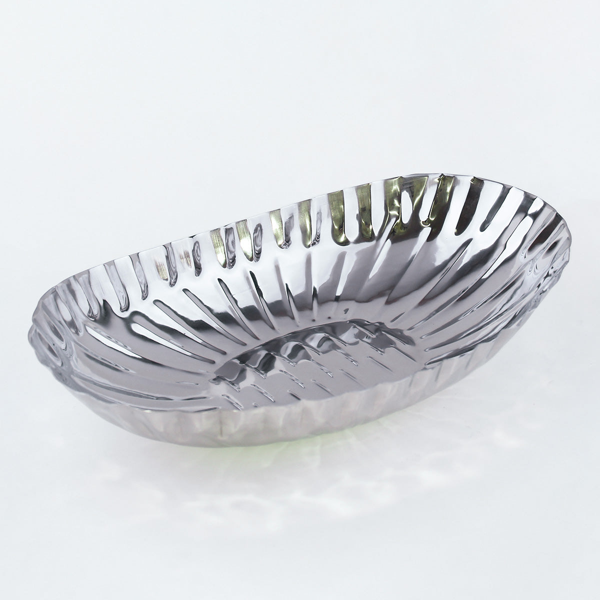 Hosley 13.5 Inch Textured Stainless Steel Decorative Tray Bowl for Dry Potpourri as well as Ball Candles Great for Weddings and Special Events