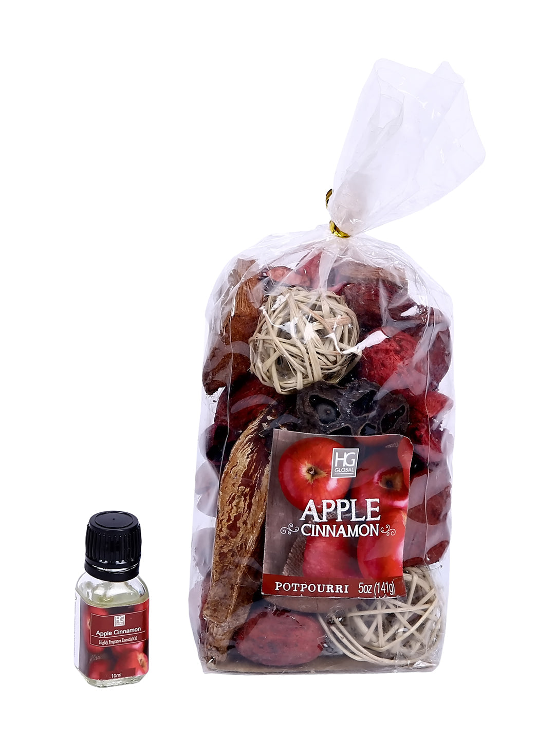 Hosley® 5Oz Apple Cinnamon Highly Fragranced Potpourri Bag with Free 10ml  Refreshing Scented Oil Bottle