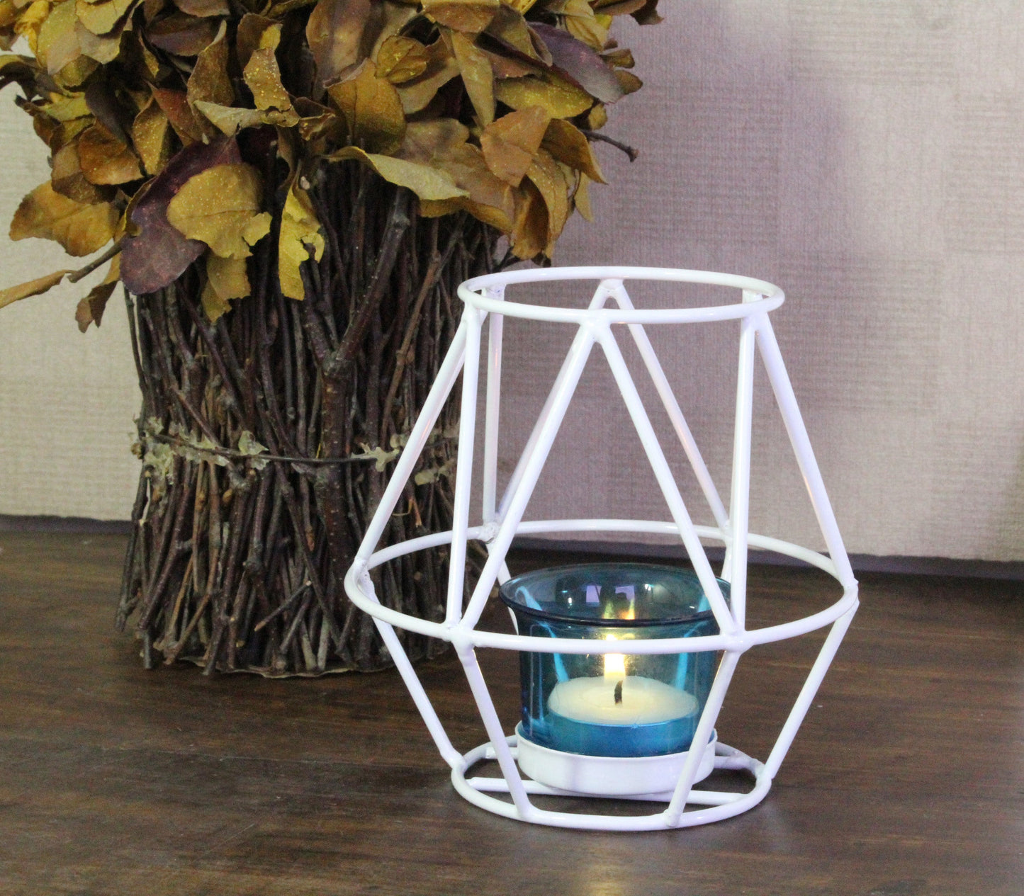 Hosley White Decorative Table Top/ Tealight Candle Holder for Home Decoration