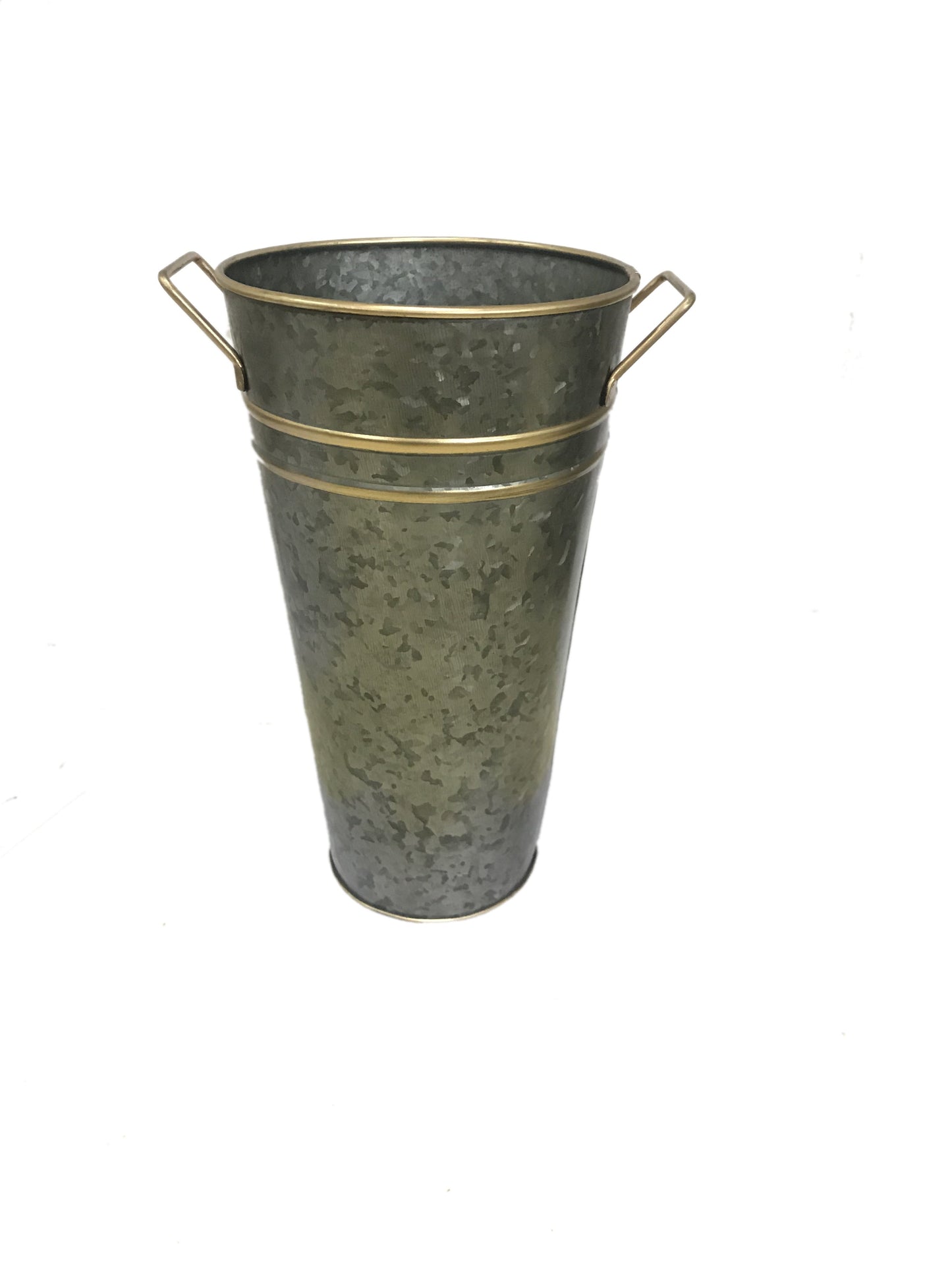 Hosley 9Inch Pack of 3 Metal Planters / Bucket Metal Planters Pot for Indoor Plants / Out Door Plants Ideal Gift for Weddings, Special Events, Parties