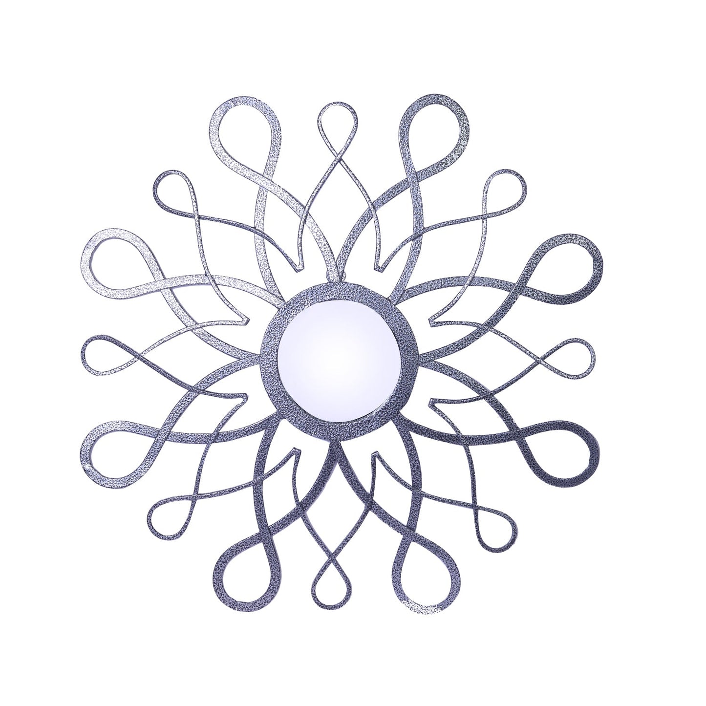 Hosley Designer Metal Wall Mirror for Home, Office Decoration , Gray Pack of 1