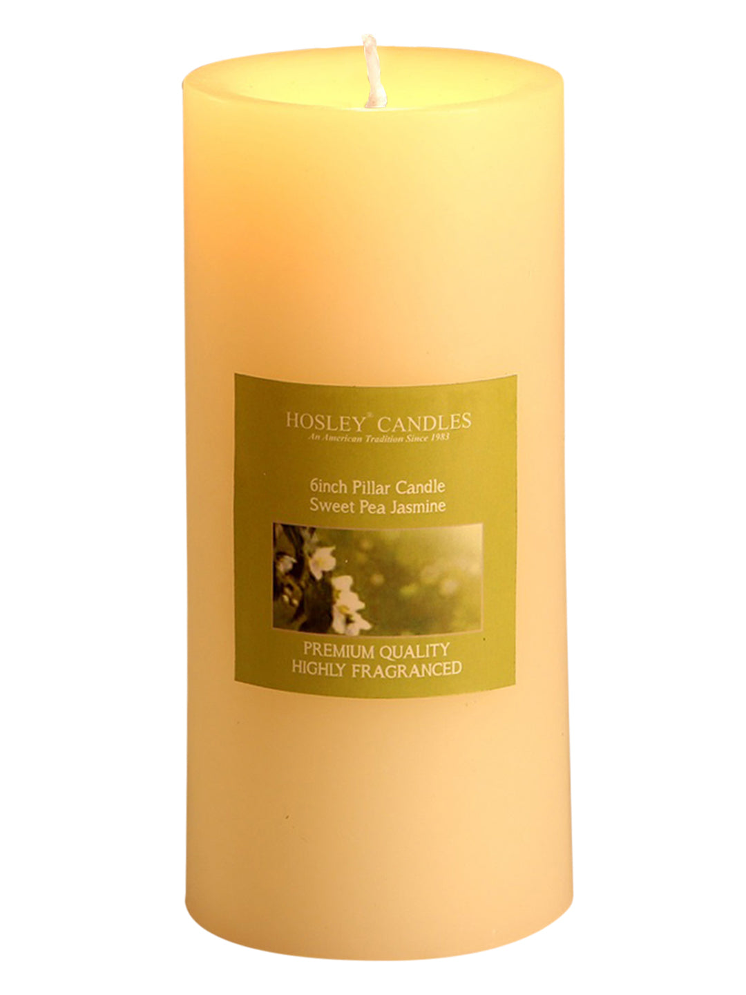 Hosley Set of 2 Sweeet Pea Jasmine 6Inchs Pillar Candles