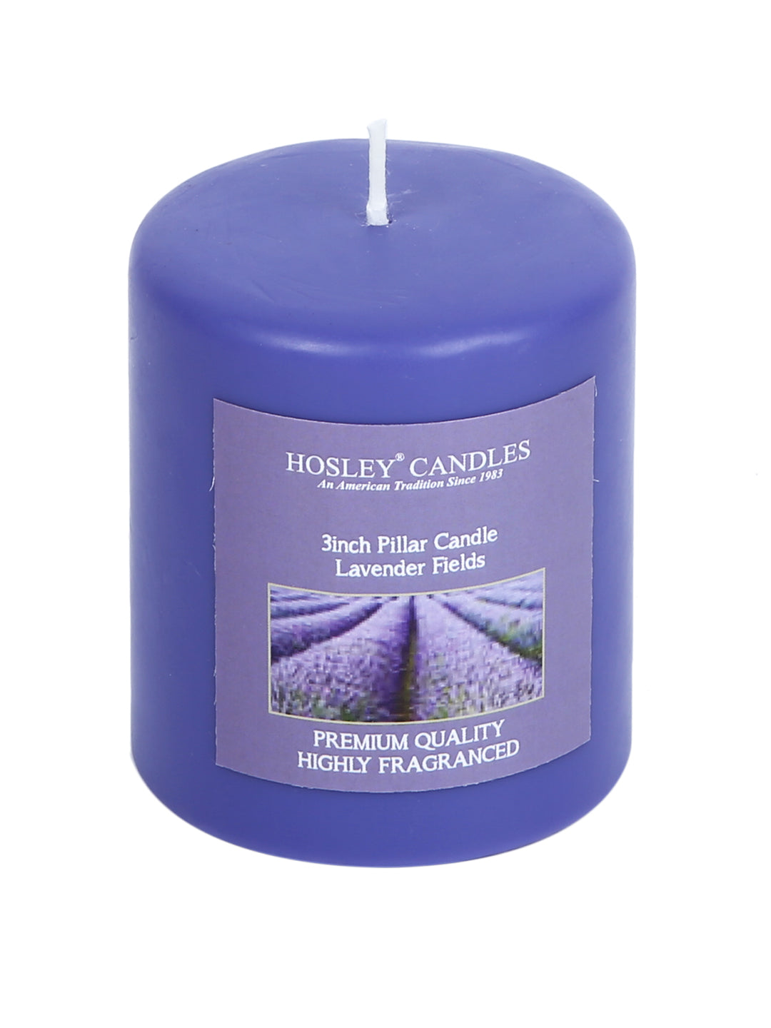 Hosley Set of 2 Lavender Fields 3Inchs Pillar Candles