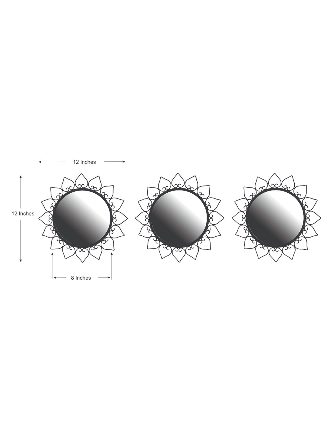 Hosley Decorative Set of 3 Wall Mirrors