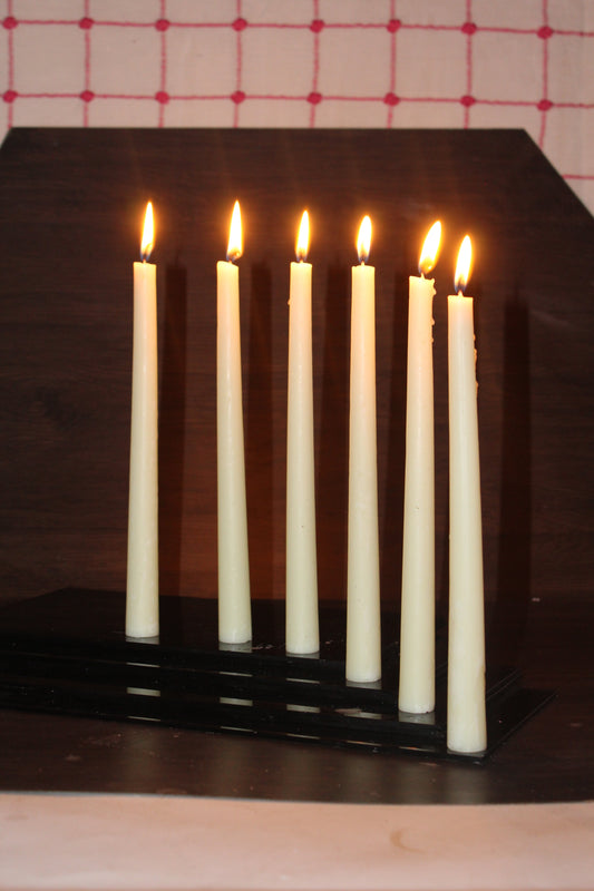Hosley® Pack of 6 Unscented 25.4cm High White Taper Candles