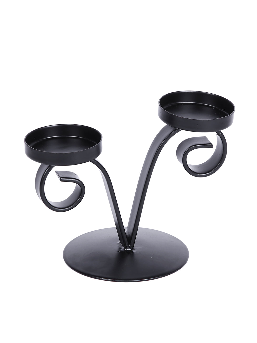 Hosley V shape Decorative Tealight Holder with 2 Clear Glasses