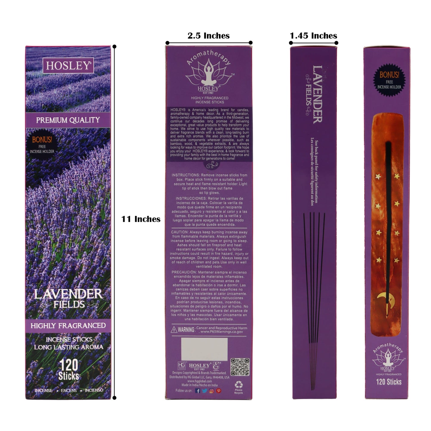 Hosley Lavender Fields Fragrance Incense Sticks