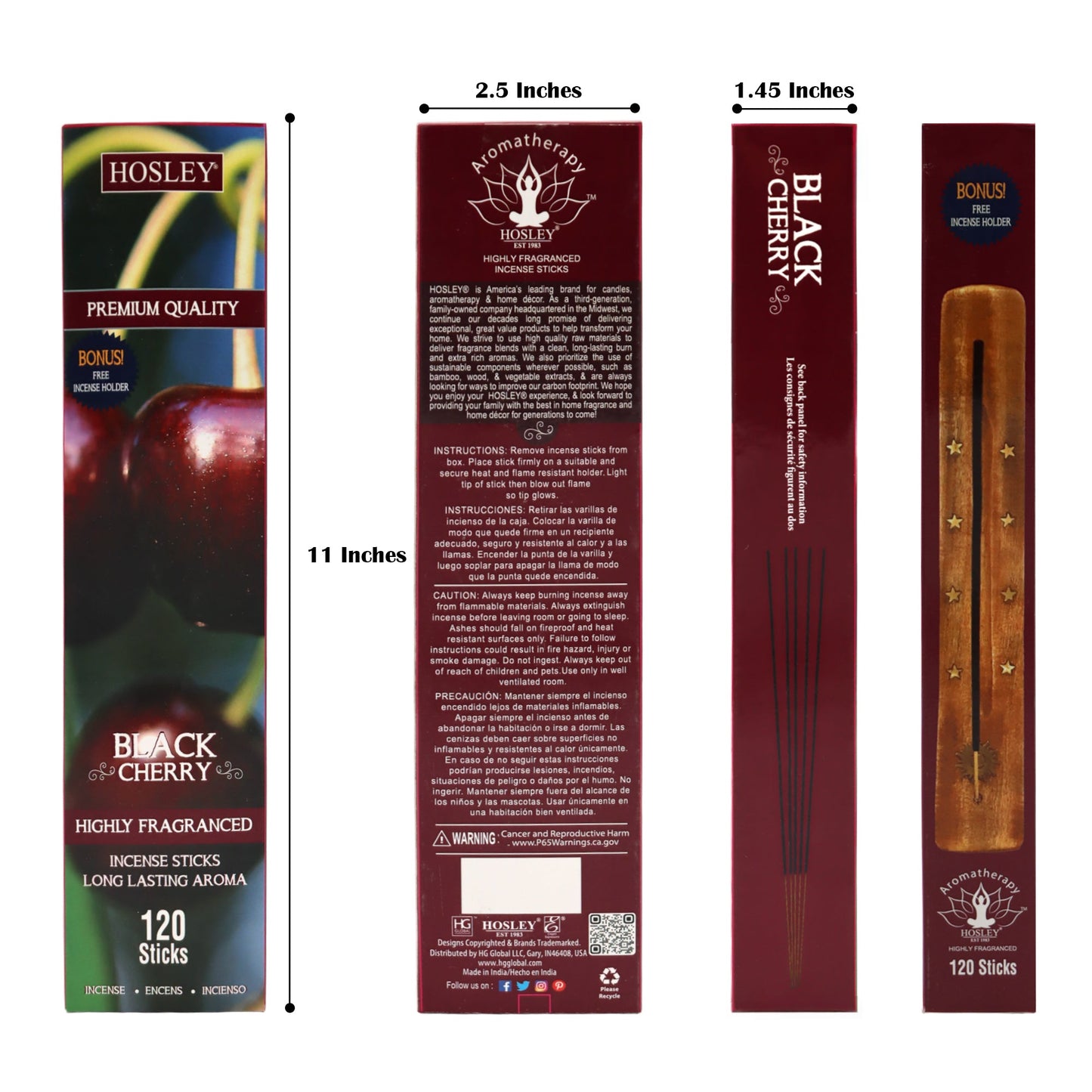 Hosley Black Cherry Fragrance Incense Sticks