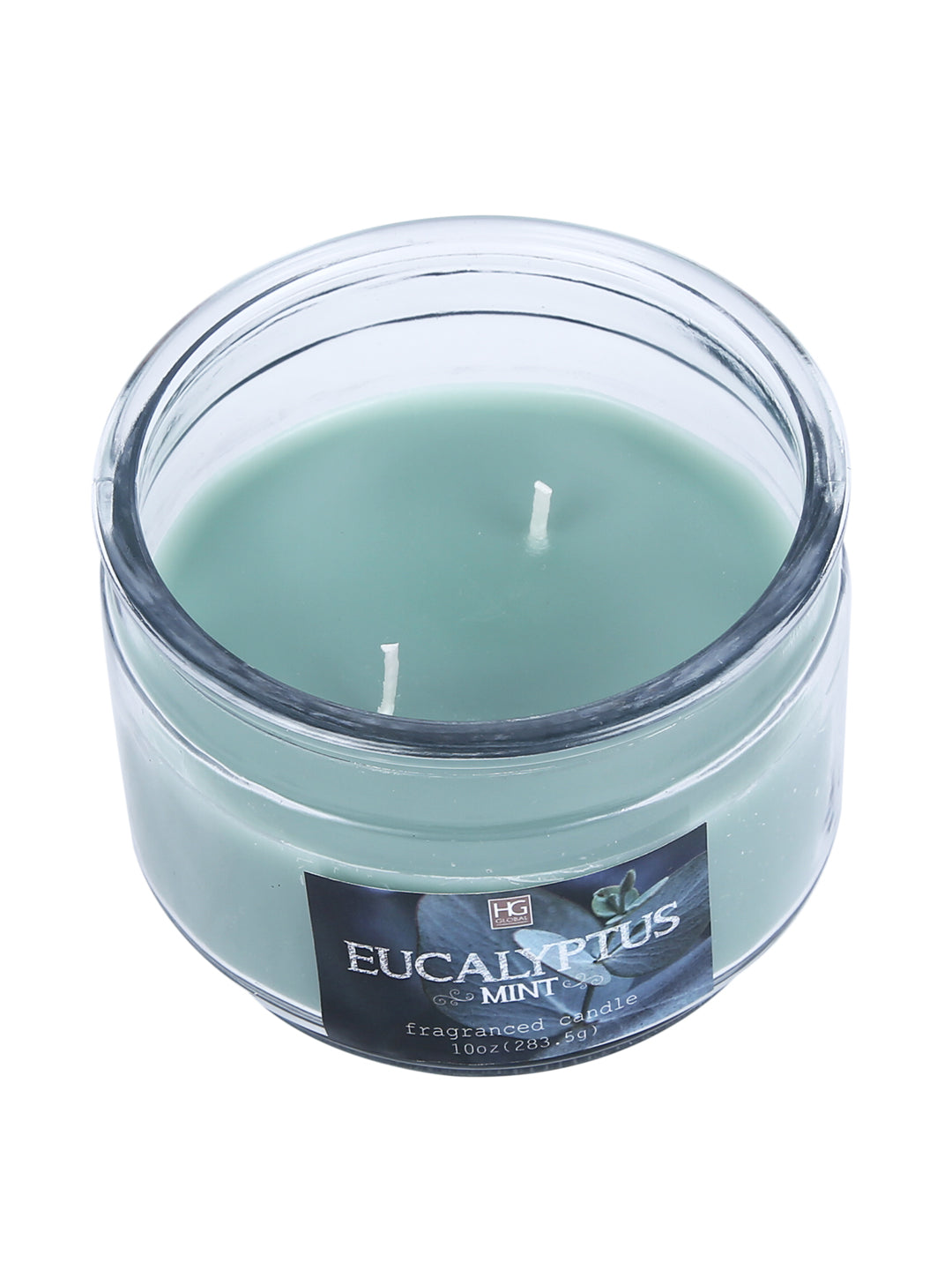 Hosley® Eucalyptus Mint Highly Fragranced, 2 Wick, 10 Oz wax, Jar Candle