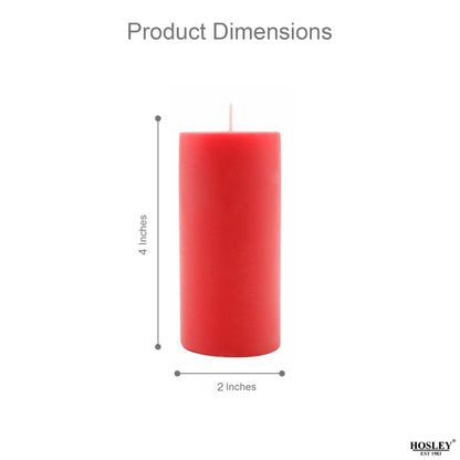 Hosley Set of 2 Fragrances Pillar Candles Apple Cinnamon - Premium Scented. Long-Lasting Burn