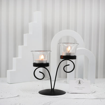Hosley V-Shape 2-Cup Tealight Holder