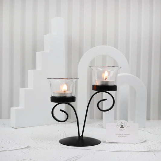 Hosley V-Shape 2-Cup Tealight Holder