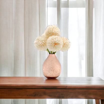 HOSLEY Rose Gold Mercury Glass Vase