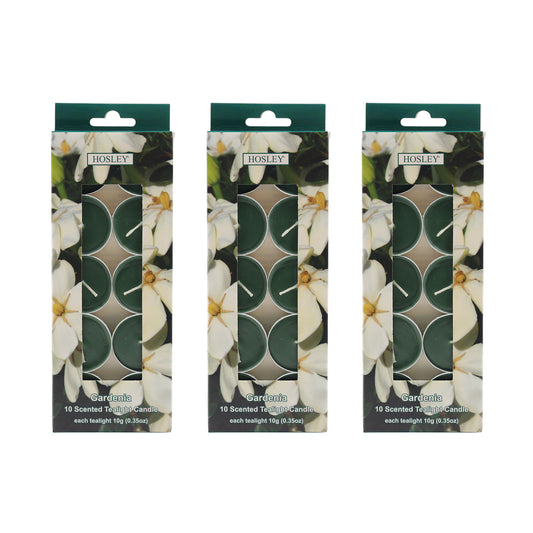 Hosley Scented Tealight Candles, Gardenia Fragrance Pack of 30
