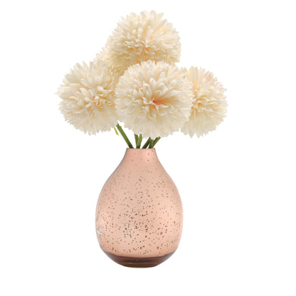 HOSLEY Rose Gold Mercury Glass Vase