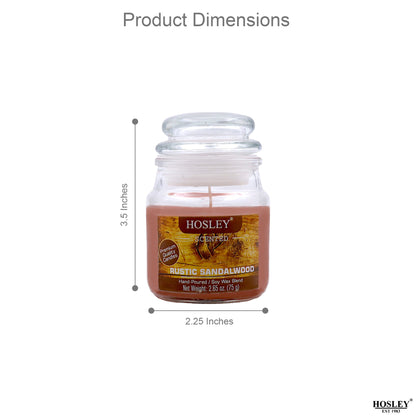 Hosley Set of 2 Rustic Sandalwood 2.65 Oz (75g)