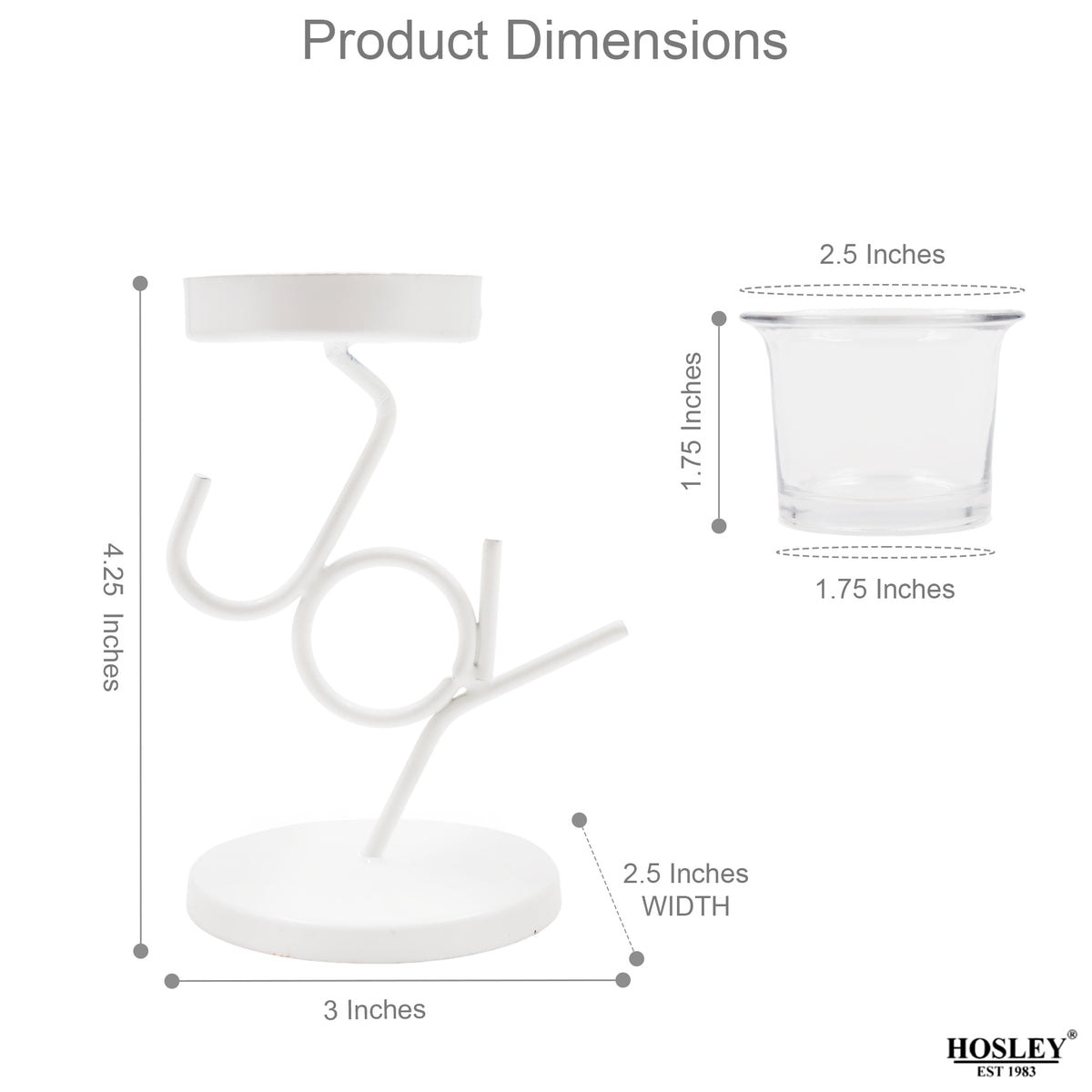 Hosley White Table Decorative Tealight Holder