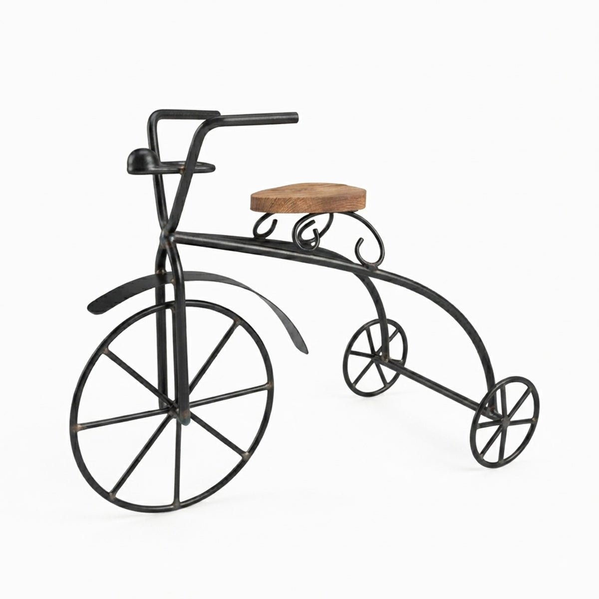 Hosley Decorative Metal Bicycle Showpiece, 5.25" High Black, Pack of 1