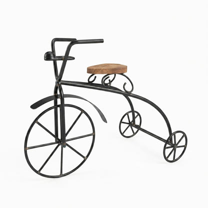 Hosley Decorative Metal Bicycle Showpiece, 5.25" High Black, Pack of 1