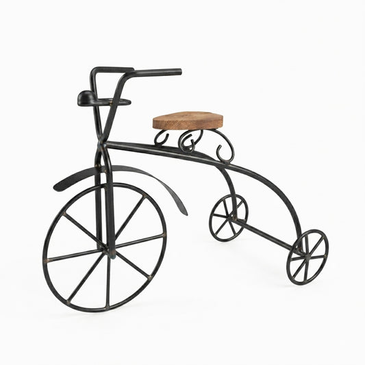 Hosley Decorative Metal Bicycle Showpiece, 5.25" High Black, Pack of 1