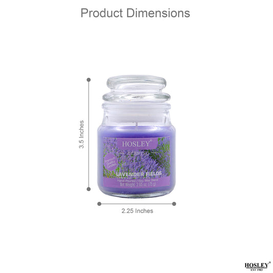 Hosley® Lavender Fields Jar Candles - Set of 6