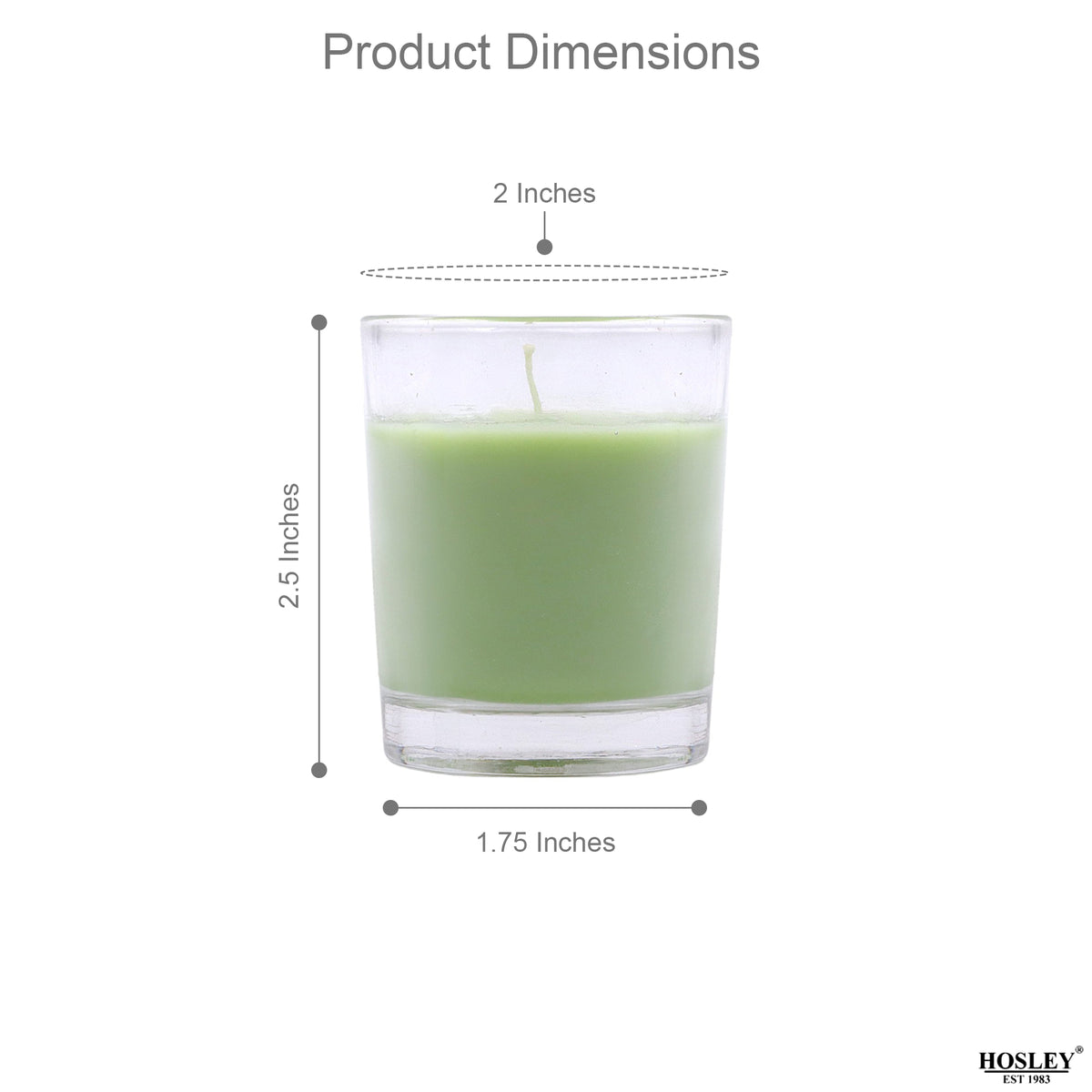 Set of 3 Hosley® Highly Fragranced Fresh Bamboo Filled Glass Candles, 1.6 Oz wax each