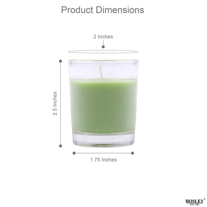 Set of 3 Hosley® Highly Fragranced Fresh Bamboo Filled Glass Candles, 1.6 Oz wax each