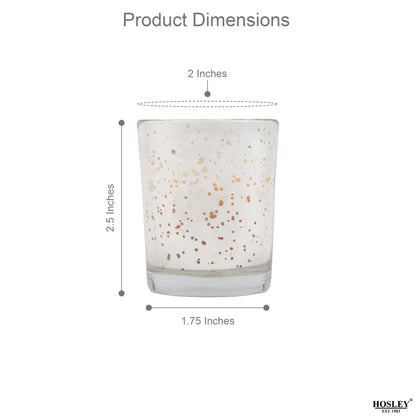 Hosley Set 3 Fragrance Metallic Silver Glass Candle