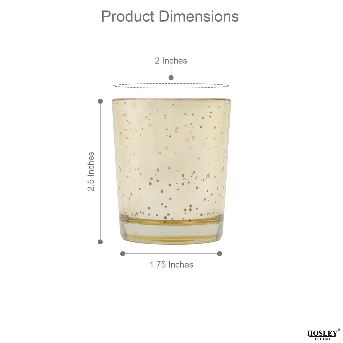 Hosley Set 3 Fragrance Metallic Gold Glass Candle