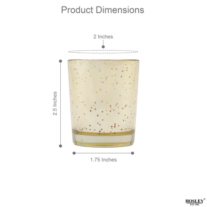 Hosley Set 3 Fragrance Metallic Gold Glass Candle