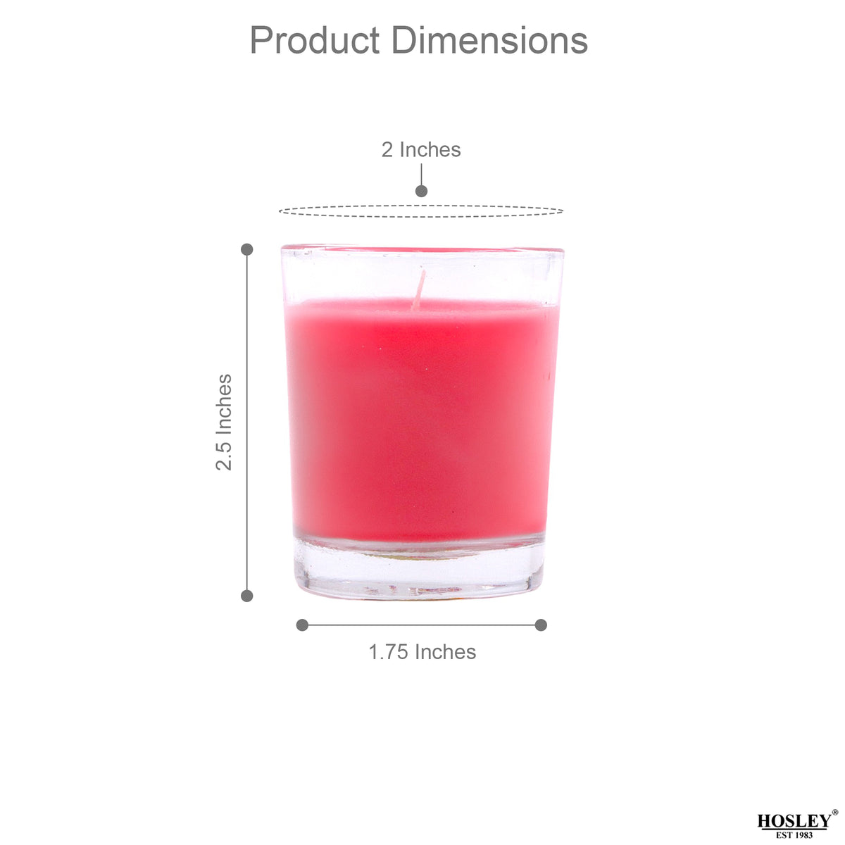 Set of 3 Hosley® Highly Fragranced Apple Cinnamon Filled Glass Candles, 1.6 Oz wax each