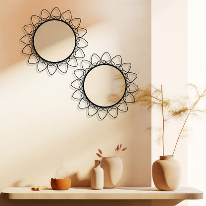Hosley Set of 2 Round Decorative Wall Mirrors
