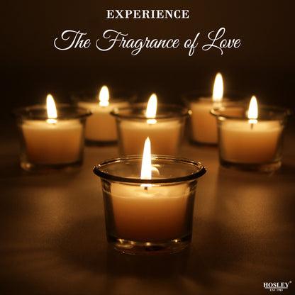 Hosley Unscented Votive Glass Candle Holder - Pack of 6, White