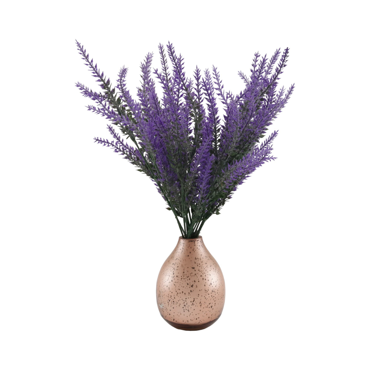 HOSLEY Rose Gold Mercury Glass Vase