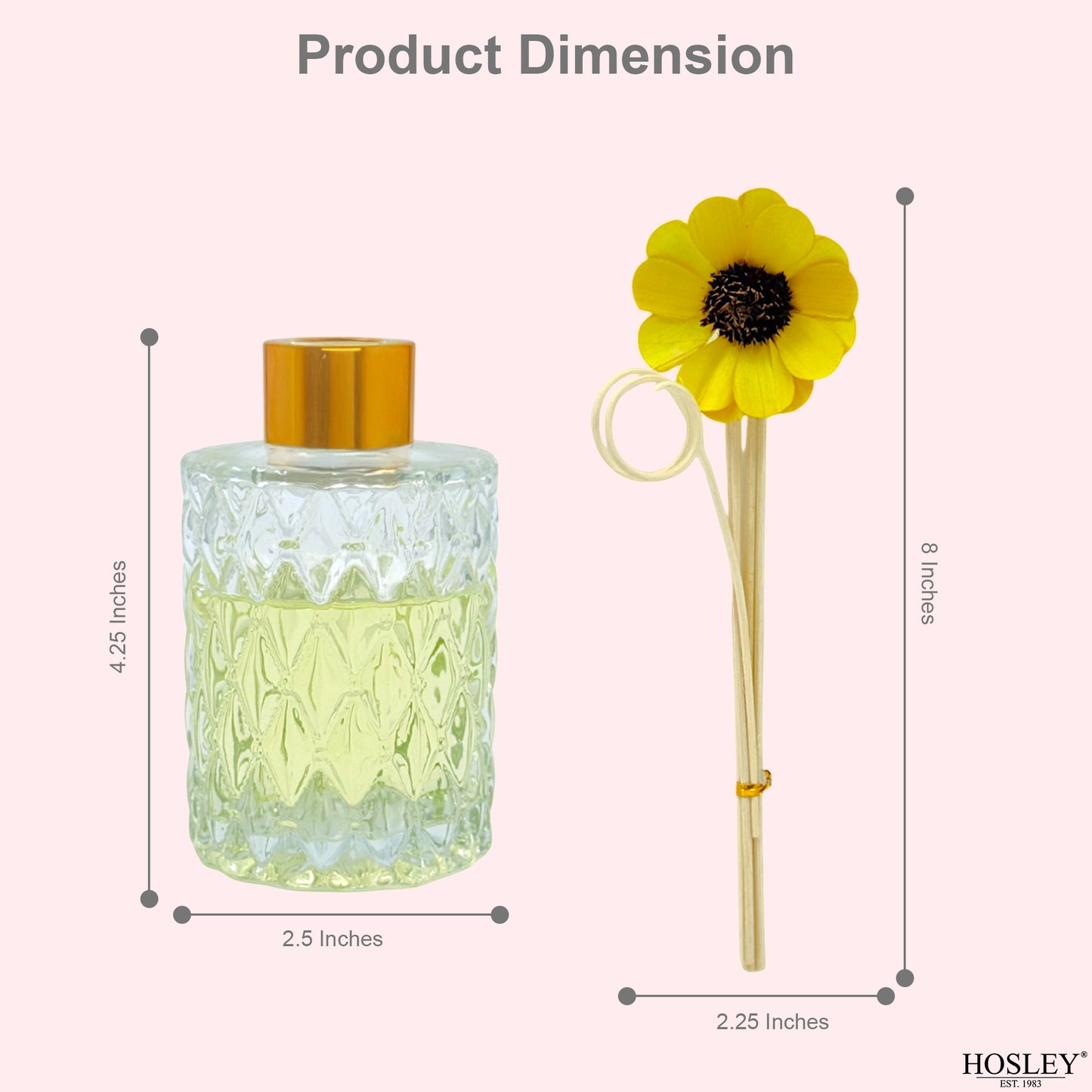 Hosley 100 Ml Musk Floral Elegance Reed Diffuser Set