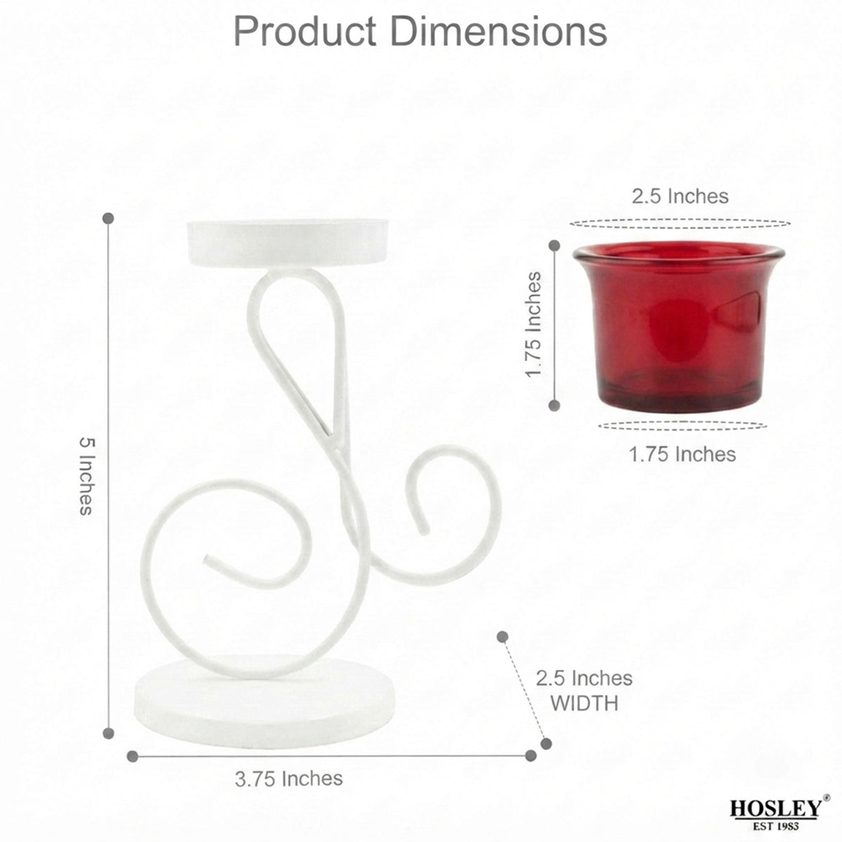 Hosley White Tabletop Tealight Holder