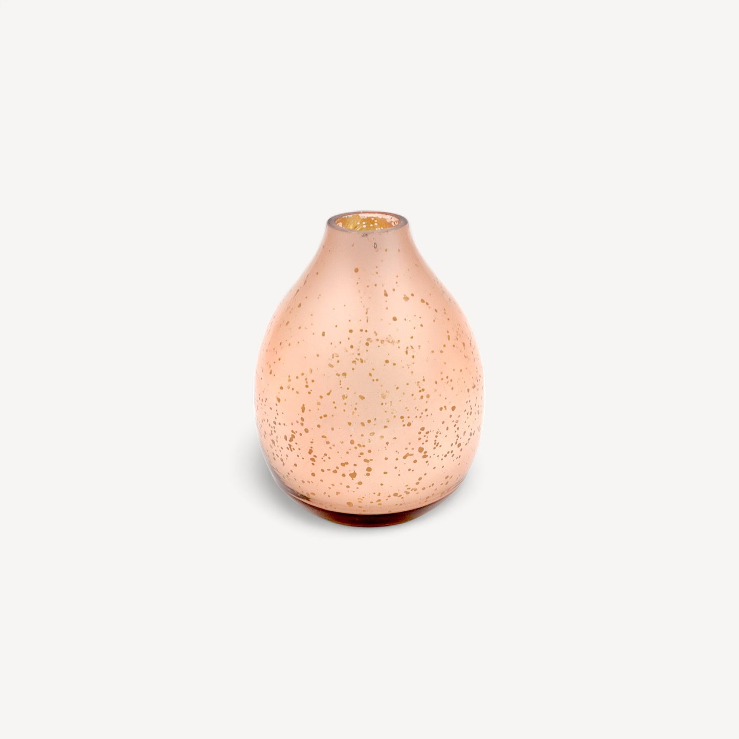 HOSLEY Rose Gold Mercury Glass Vase