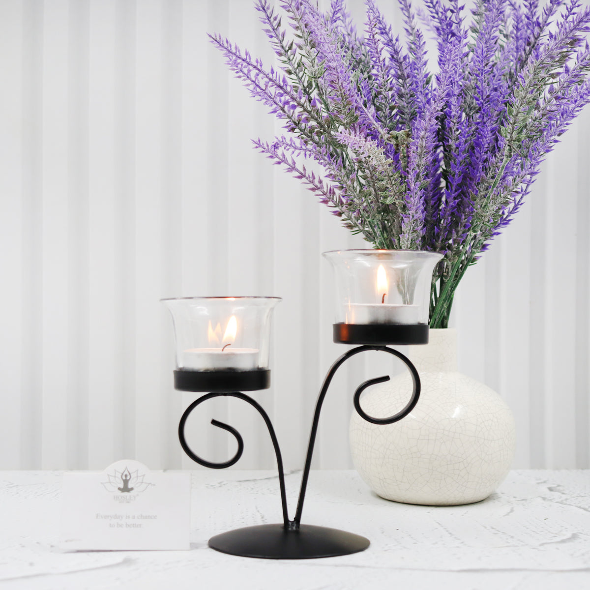 Hosley V-Shape 2-Cup Tealight Holder