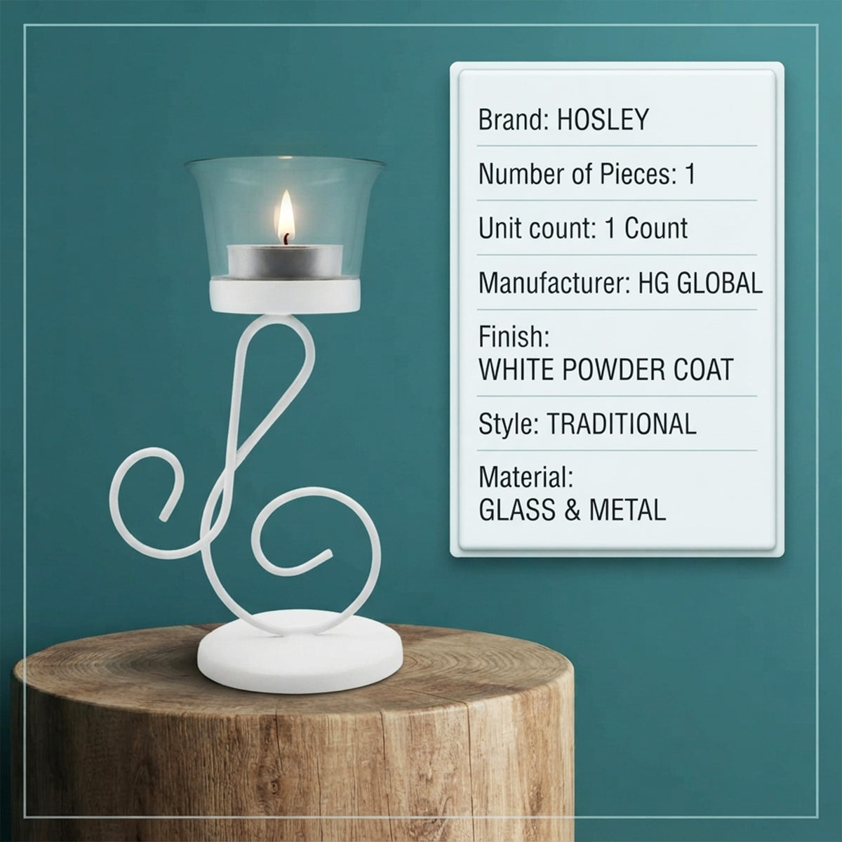 Hosley Decorative E Design Tealight Holder