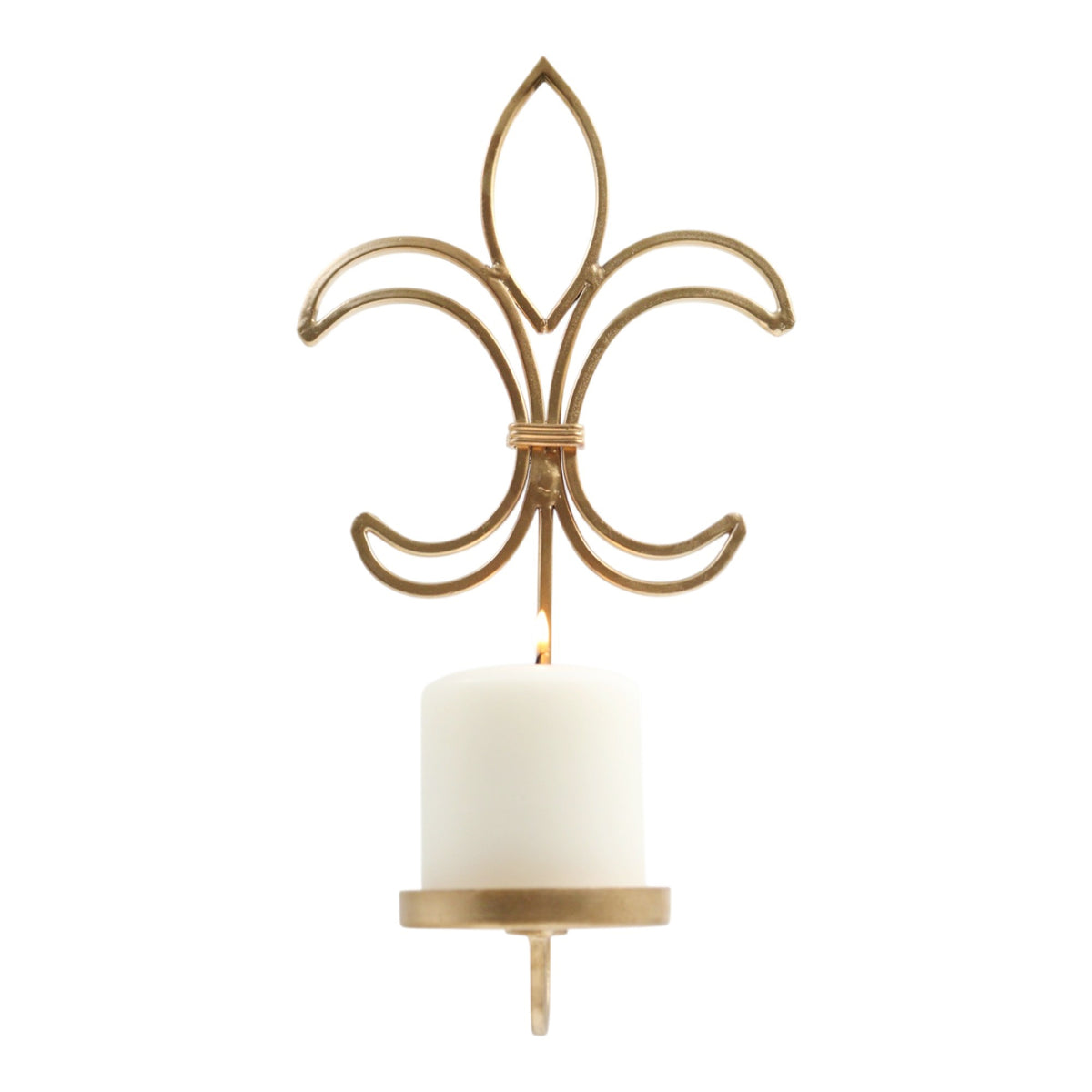 Hosley Wall Candle Holder Iron Candle Holder Hanging Wall,Gold, Pack of 1