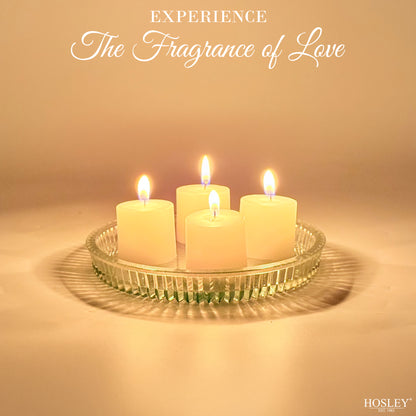 Hosley Set of 72 White Unscented Votive Candles | 10 Hour Burn Time |