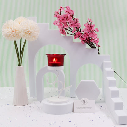Hosley White Tabletop Tealight Holder